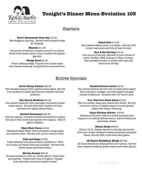 General Parcel Information. . Ken and barbs grove city kitchen menu